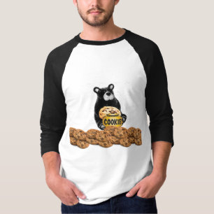 T-shirts Doces Biscoitos Sobremesa Comida Fofa Animal Urso 