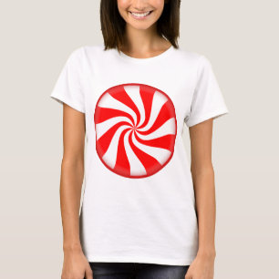 T-shirts Doces de Peppermint vermelhos