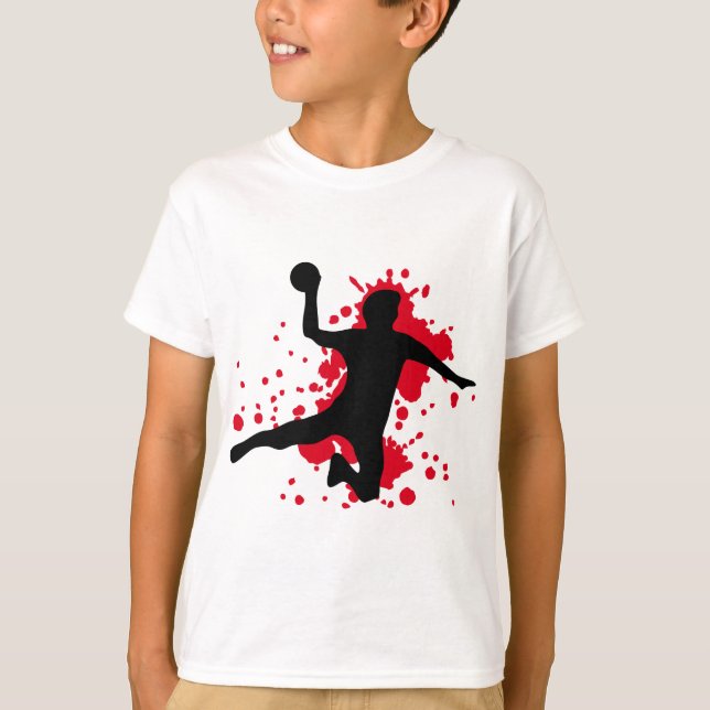 T-shirts dodgeball sangrento do handball (Frente)