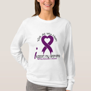 T-shirts Doença de Alzheimers eu apoio minha avó