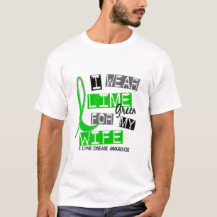 T-shirts Doença de Lyme eu visto o verde limão para minha