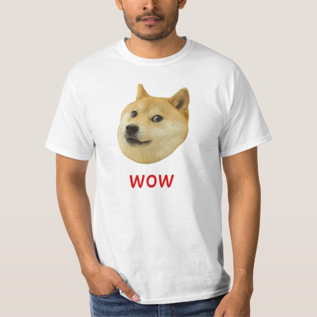 T-shirts Doge muito wow muito cão tal Shiba Shibe Inu (Frente)