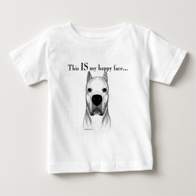T-shirts Dogo Argentino Happy Face (Frente)