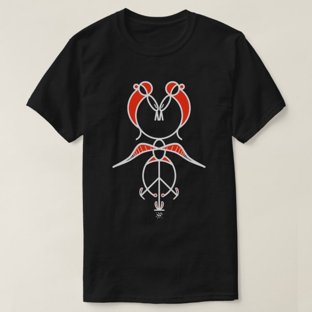 T-shirts Dois beija-aves design (Frente do Design)