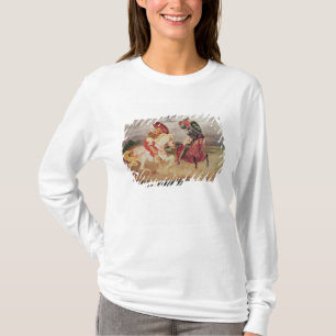 T-shirts Dois cavaleiros que lutam em uma paisagem, c.1824