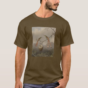 T-shirts Dois colibris com seus jovens