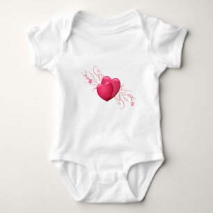 T-shirts Dois Corações Rosa