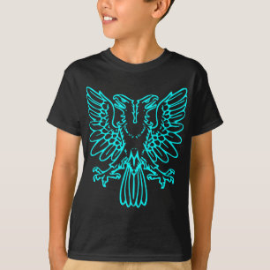 T-shirts Dois dirigiram Eagle - ciano