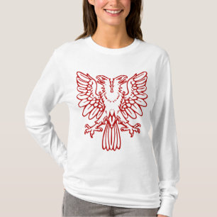 T-shirts Dois dirigiram Eagle - vermelho do rubi