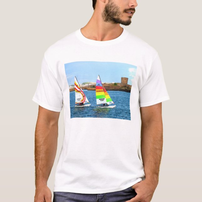 T-shirts Dois gatos de Hobie (Frente)