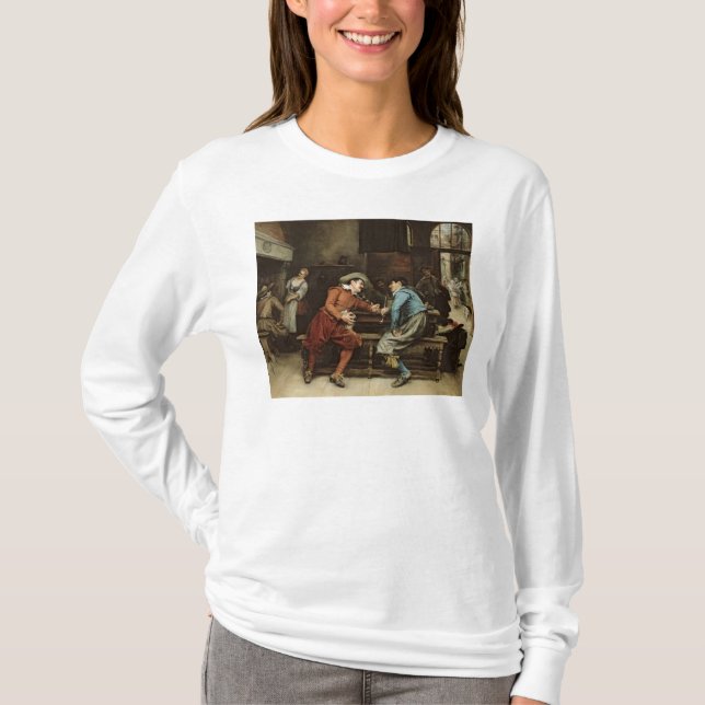 T-shirts Dois homens que falam em uma taberna (Frente)