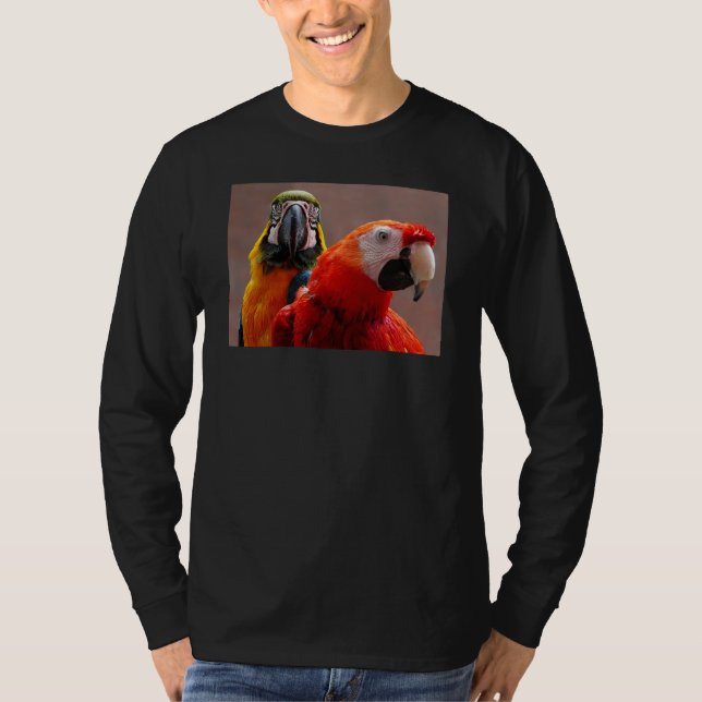 T-shirts Dois Papagaios Closeup (Frente)