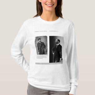 T-shirts Dois retratos de George Eastman 1884 e 1890