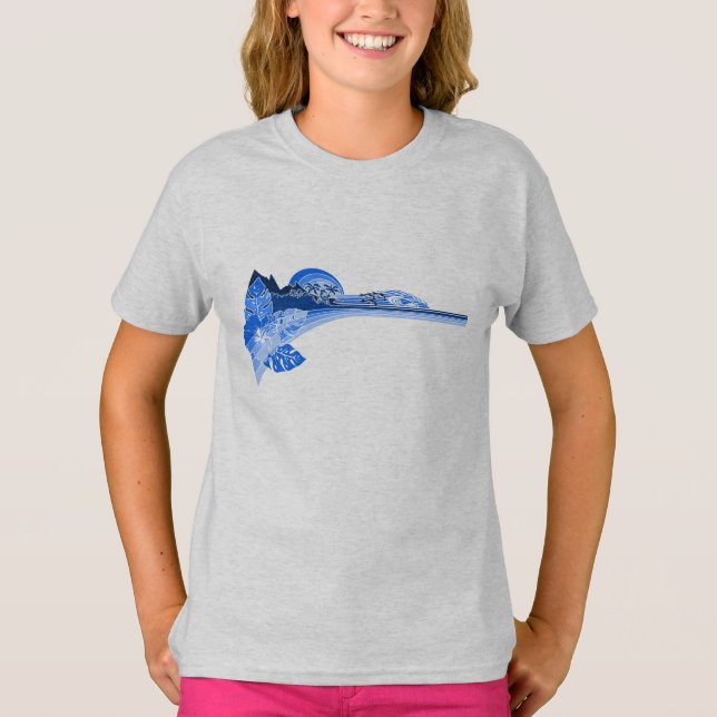 T-shirts Dolphin Point Hawaiian Striped Banda (Frente)