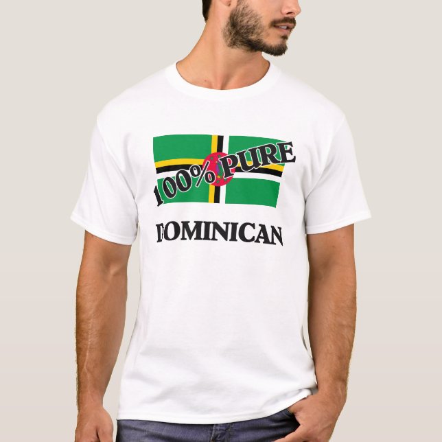 T-shirts DOMINICAN de 100 por cento (Frente)