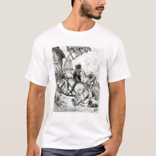 T-shirts Don Quixote e os moinhos de vento