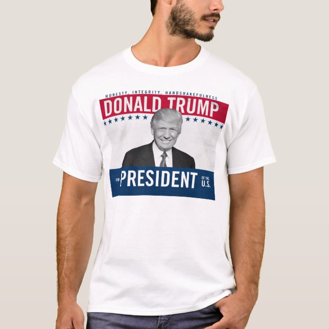 T-shirts Donald Trump para o presidente (Frente)