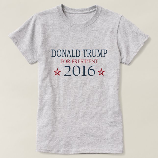 T-shirts Donald Trump para o Presidente 2016 (Frente do Design)