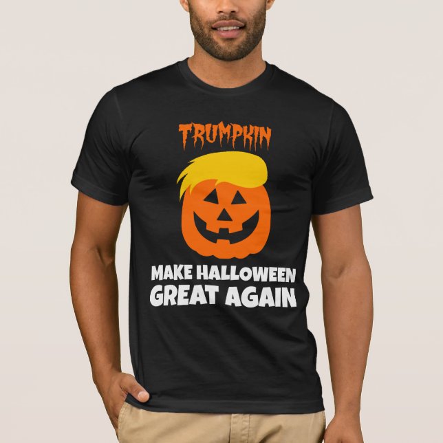 T-shirts Donald Trumpkin faz o excelente do Dia das Bruxas (Frente)