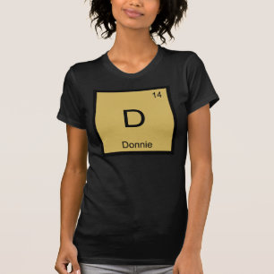 T-shirts Donnie Nome Elemento Químico Tabela Periódica