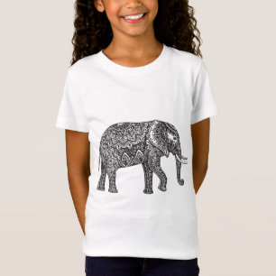 T-shirts Doodle do elefante da fantasia