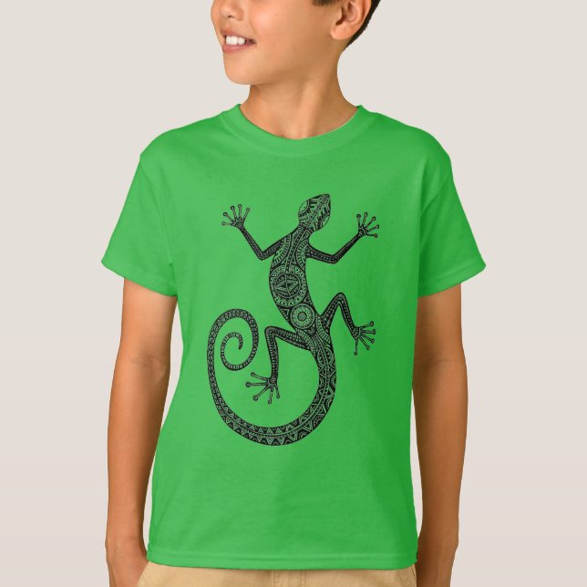 T-shirts Doodle do lagarto ou da salamandra (Frente)