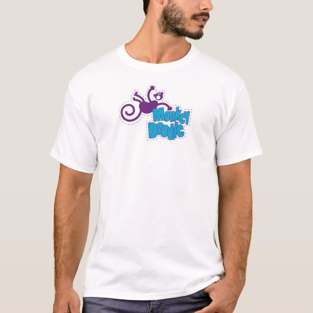 T-shirts Doodle do macaco (Frente)