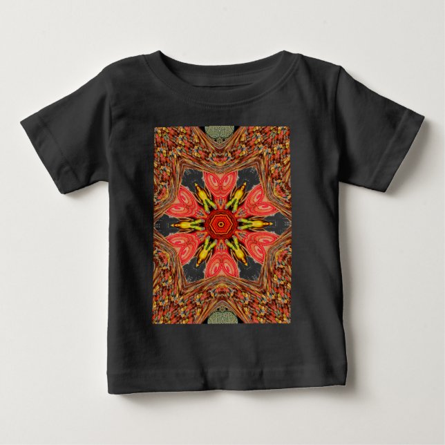 T-shirts Doodle Floral Art Impressão (Frente)
