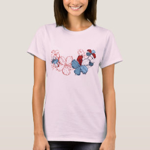 T-shirts Doodle Hibiscus Ladies Tee