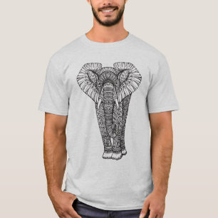 T-shirts Doodle modelado fantasia do elefante