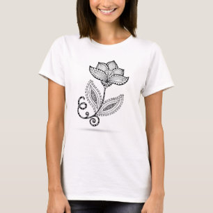 T-shirts Doodles de Paisley Mehndi do Henna