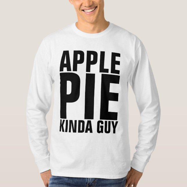 T-SHIRTS DOS HOMENS DA CARA DE PIE DE MAÇÃ (Frente)