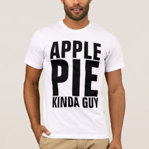 T-SHIRTS DOS HOMENS DA CARA DE PIE DE MAÇÃ