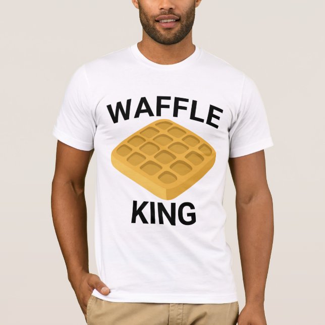 T-SHIRTS DOS HOMENS DO PAI DO REI WAFFLE (Frente)