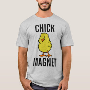 T-SHIRTS DOS HOMENS ENGRAÇADOS, PINTINHO MAGNET
