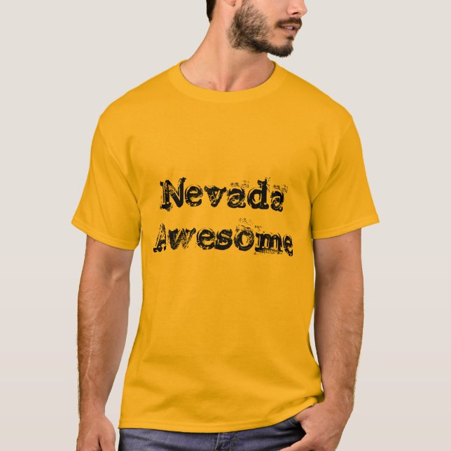 T-shirts Dos homens impressionantes das citações de Nevada (Frente)