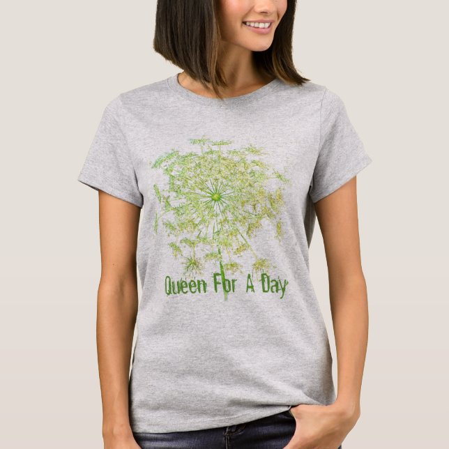 T-shirts Dotação Rainha Para Tipografia Do Dia (Frente)