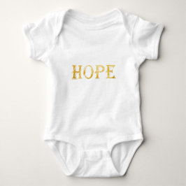 T-shirts Dourada Hope Text Baby Jersey Bodyfato, Branco