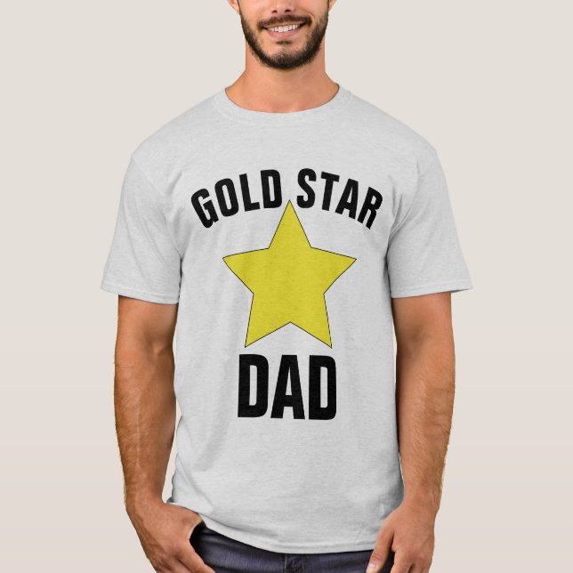 T-Shirts Douradas de PAI STAR, Pai do Soldado Fall (Frente)