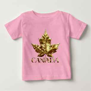 T-shirts Dourado Canadá Baby Shirts Canadá Souvenir T-shi