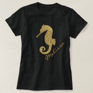 T-shirts Dourado Cavalo-marinho personalizado