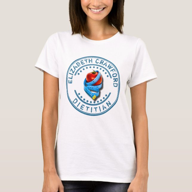 T-shirts Doutor Com Measuring Gravação de Dietologist da (Frente)
