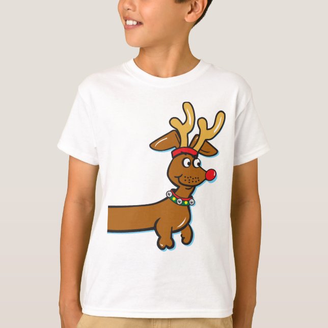 T-shirts Doxie-rendeer-frente-tudo (Frente)
