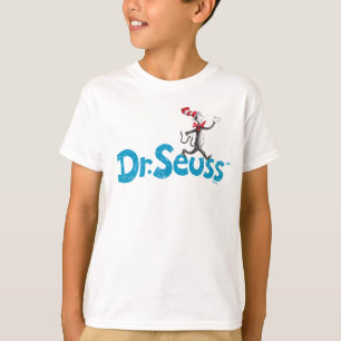 T-shirts Dr. Seuss Gato no Chapéu Logotipo Vintage