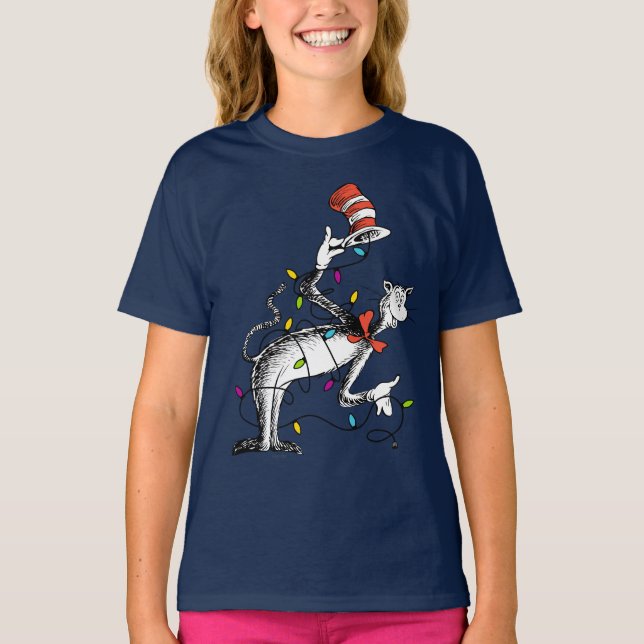 T-shirts Dr. Seuss | O Grinch | Gato Travesso na Casa (Frente)