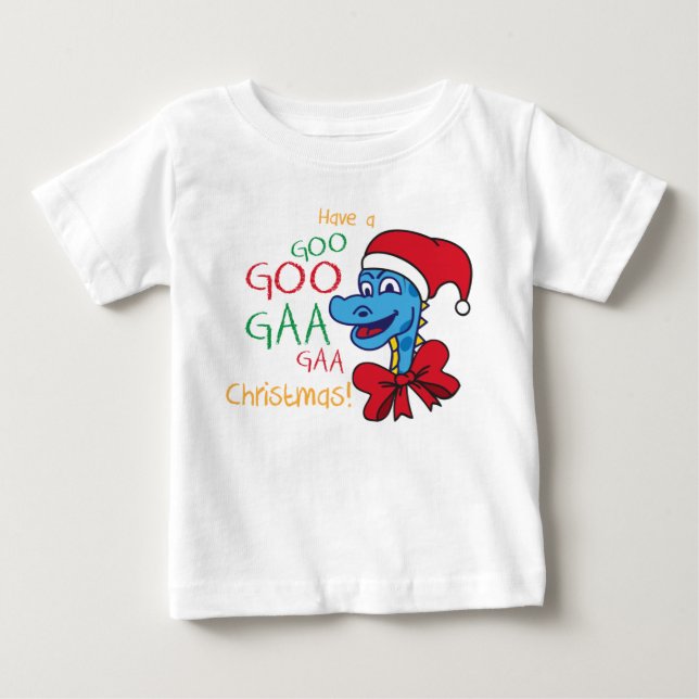 T-shirts Dragão 2012 do bebê do Natal (Frente)