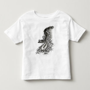 T-shirts Dragão chinês, Design preto e branco em tatuostilo
