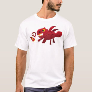 T-shirts Dragão contínuo vermelho (adulto)