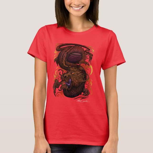 T-shirts Dragão (Design de assinatura) (Frente)