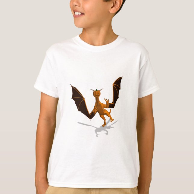 T-shirts Dragão Dia de as Bruxas engraçado (Frente)